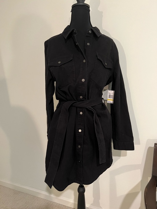 Habitual Dresses & Skirts - Habitual Black Belted Shirt Mini Dress